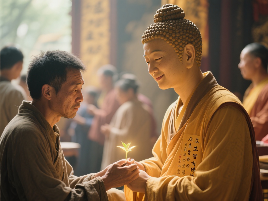 《法华经》中最令人印象深刻的一点是其强调“众生皆有